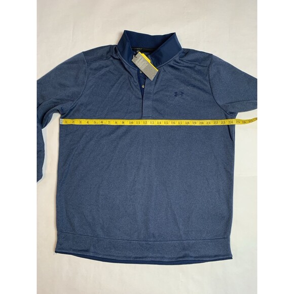 Under Armour Golf 1/4 Snap Henley XXL Blue Loose Coldgear Storm Pullover - Picture 8 of 10